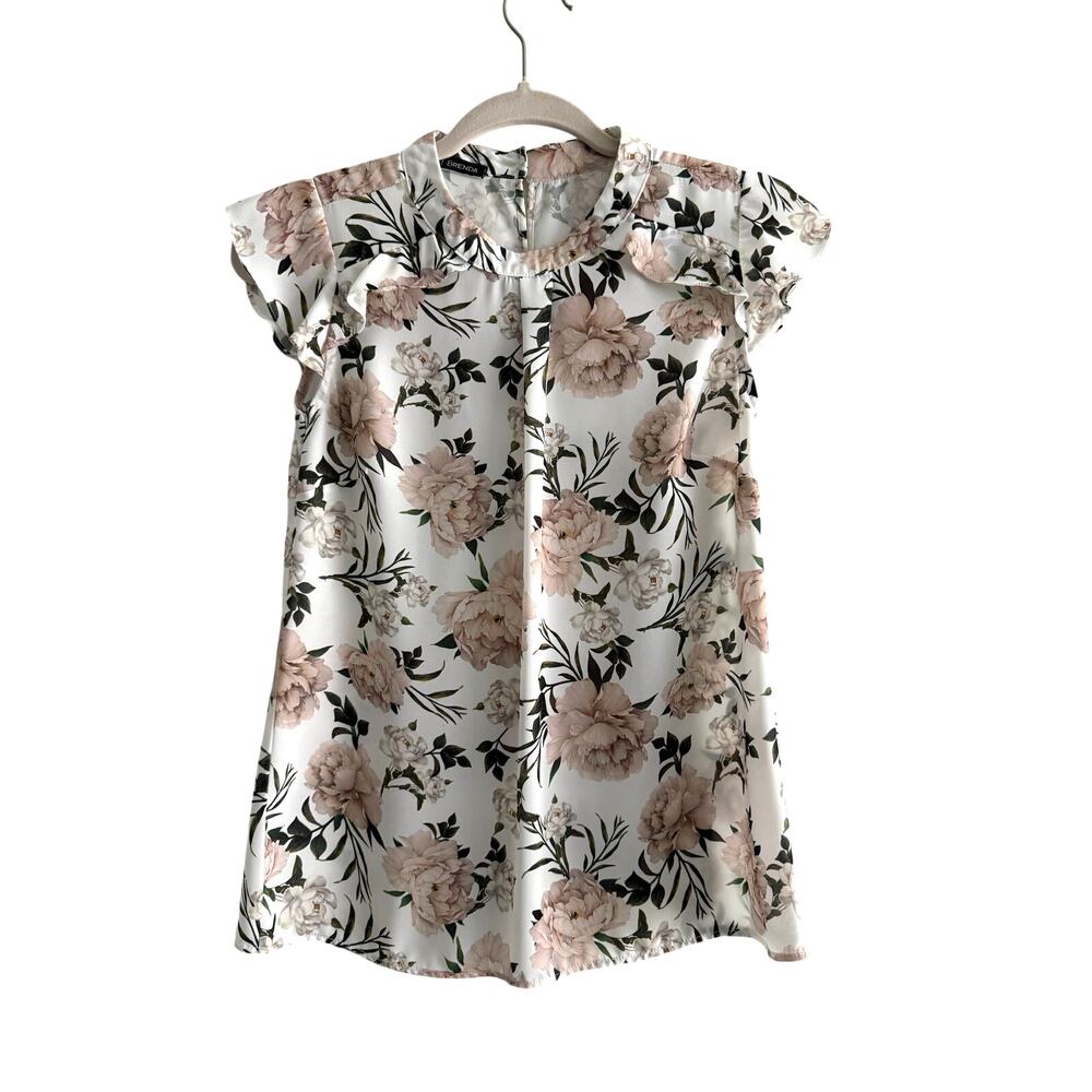 Brenda Women's Romantic Floral  Blouse - Size XS